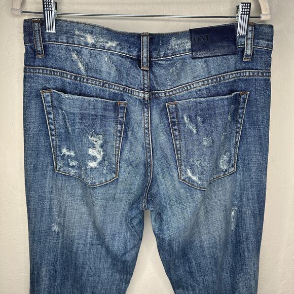 One Teaspoon Freebird Awesome Baggies Low Waist Relaxed Leg Fray Hem Jeans 26 - Picture 9 of 16